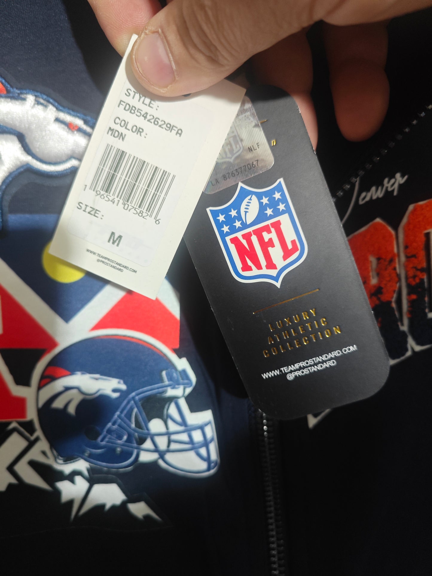 Denver Broncos Super Bowl 50 Zip Hoodie NFL – Taille M