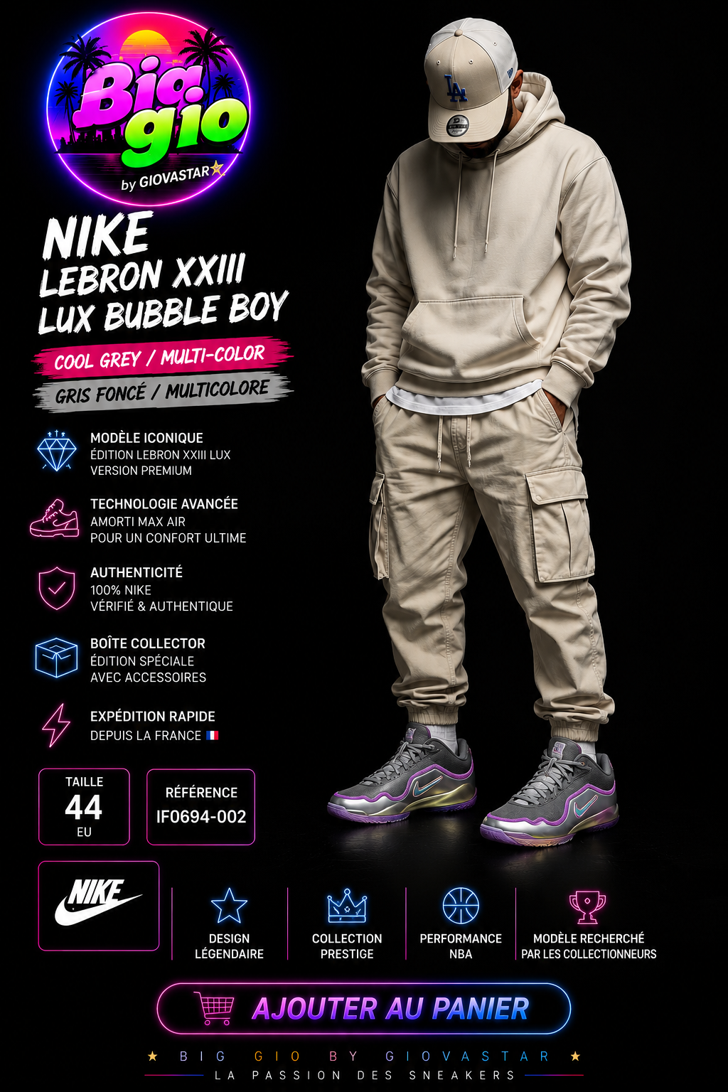 Nike LeBron XXIII Lux Bubble Boy neuve collector T44