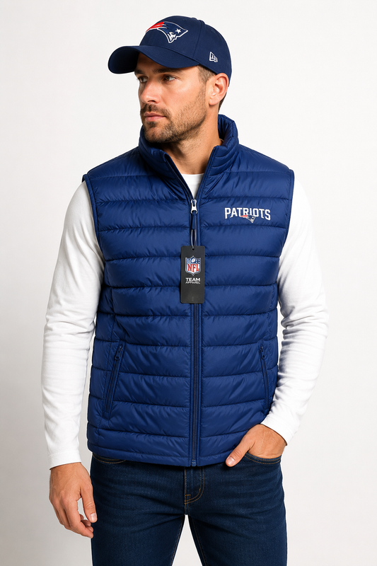 🏈💙 New England Patriots NFL Team Apparel – Doudoune Sans Manches Officielle 💙🏈
