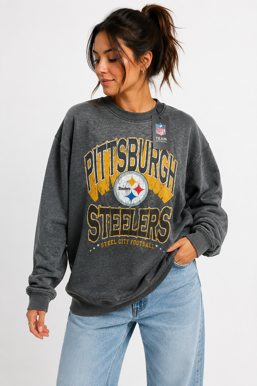 🏈⚫🟡 Pittsburgh Steelers – Sweat Vintage NFL Gameday Couture 🟡⚫🏈