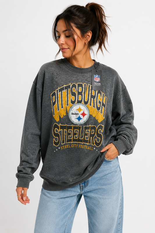 🏈⚫🟡 Pittsburgh Steelers – Sweat Vintage NFL Gameday Couture 🟡⚫🏈