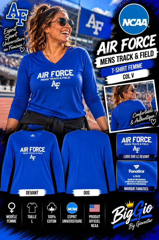 Air Force Track Field Fanatics bleu royal taille L manches longues
