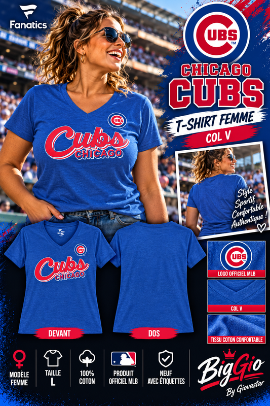Chicago Cubs MLB G III 4Her femme taille L bleu chiné