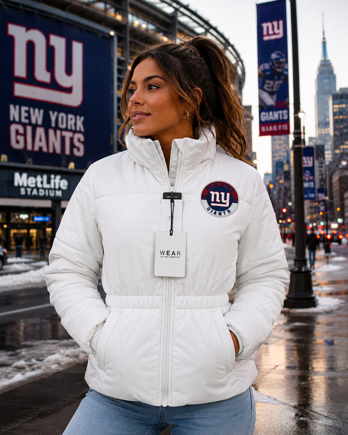 🏈❄️ Doudoune Premium New York Giants Femme – Élégance NFL Officielle ❄️🏈