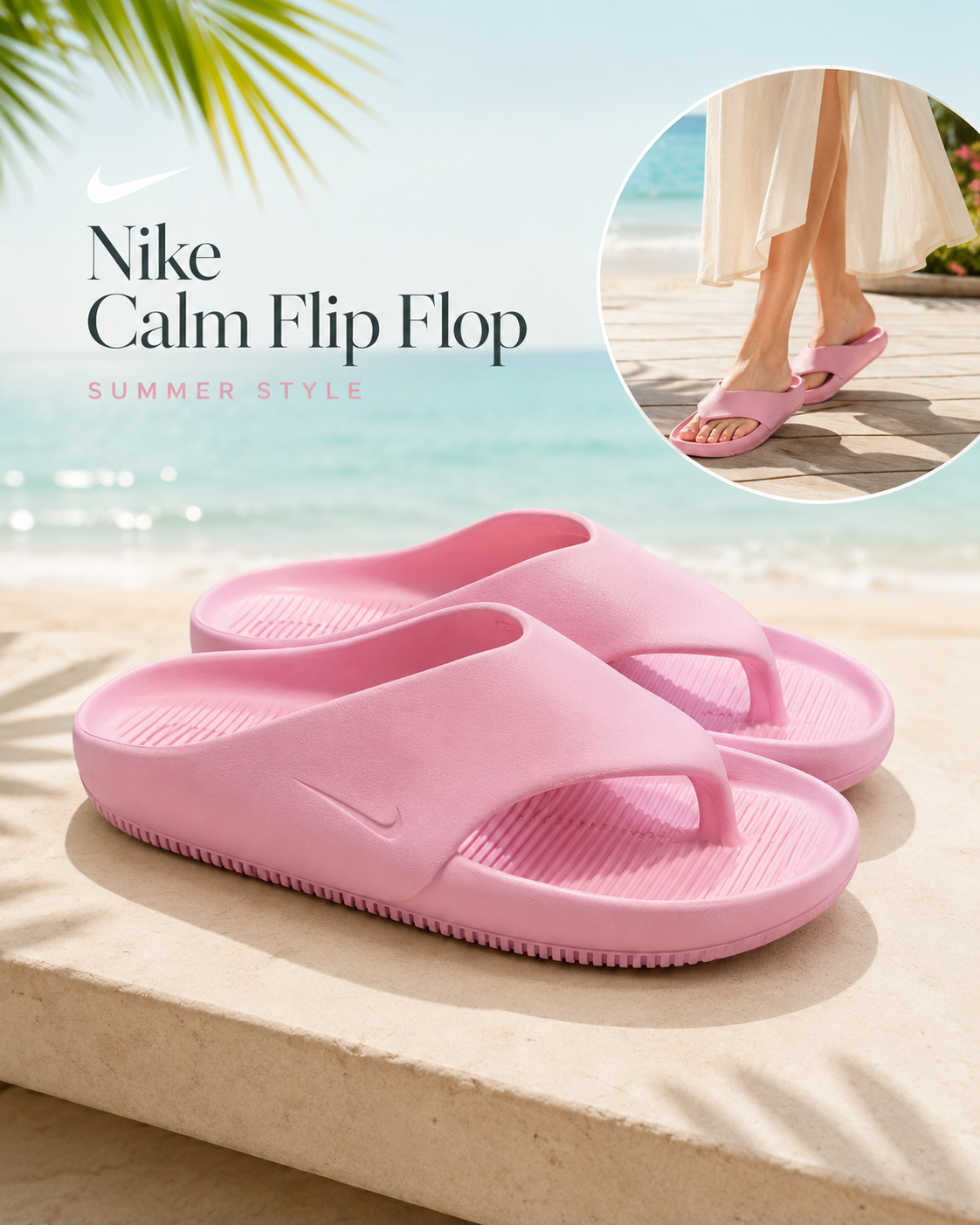 Nike Calm Flip Flop Elemental Pink – Femme 42