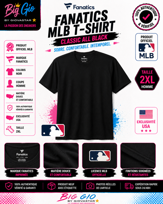 t-shirt Fanatics noir 2XL