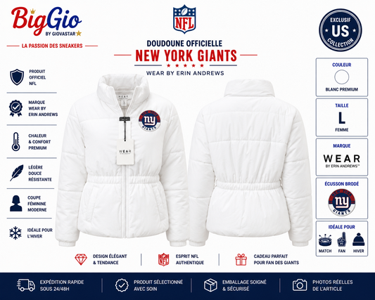 🏈❄️ Doudoune Premium New York Giants Femme – Élégance NFL Officielle ❄️🏈
