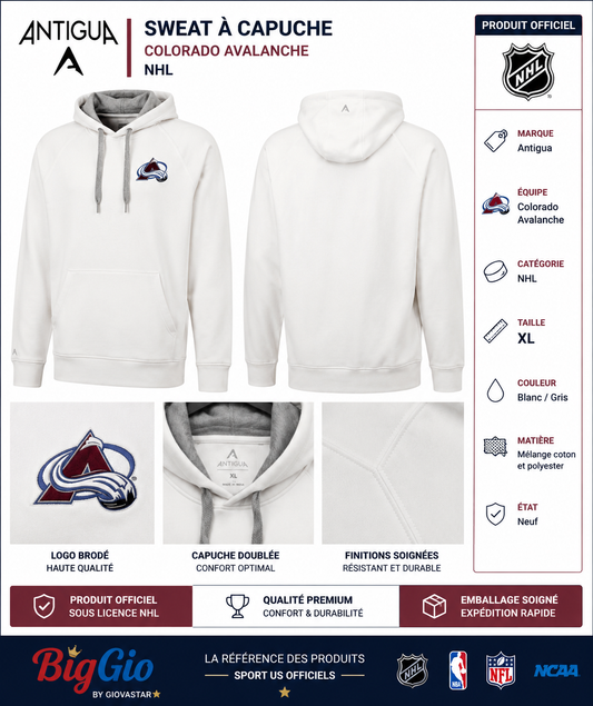 Sweat à capuche Antigua Colorado Avalanche NHL XL