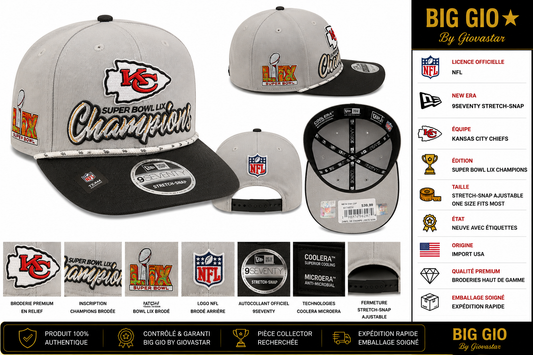 🏈 Kansas City Chiefs Super Bowl LIX Champions New Era 9SEVENTY NFL 🇺🇸