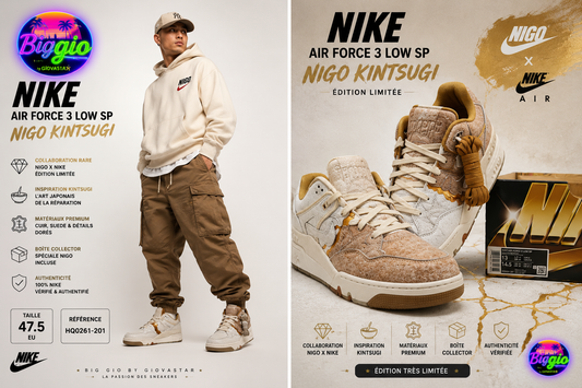 Nike Air Force 3 Low SP NIGO Kintsugi 47.5 Neuve Boîte