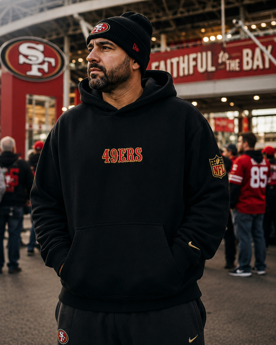 nike nfl san francisco 49ers rivalries tech fleece hoodie xl