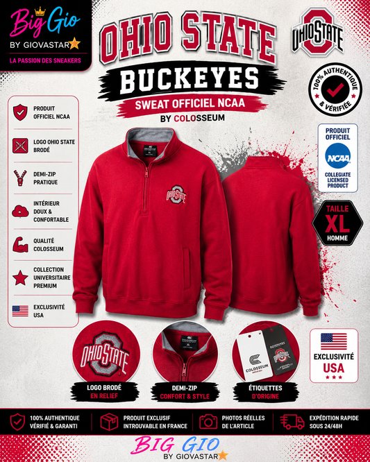 sweat ohio state buckeyes colosseum rouge xl ncaa