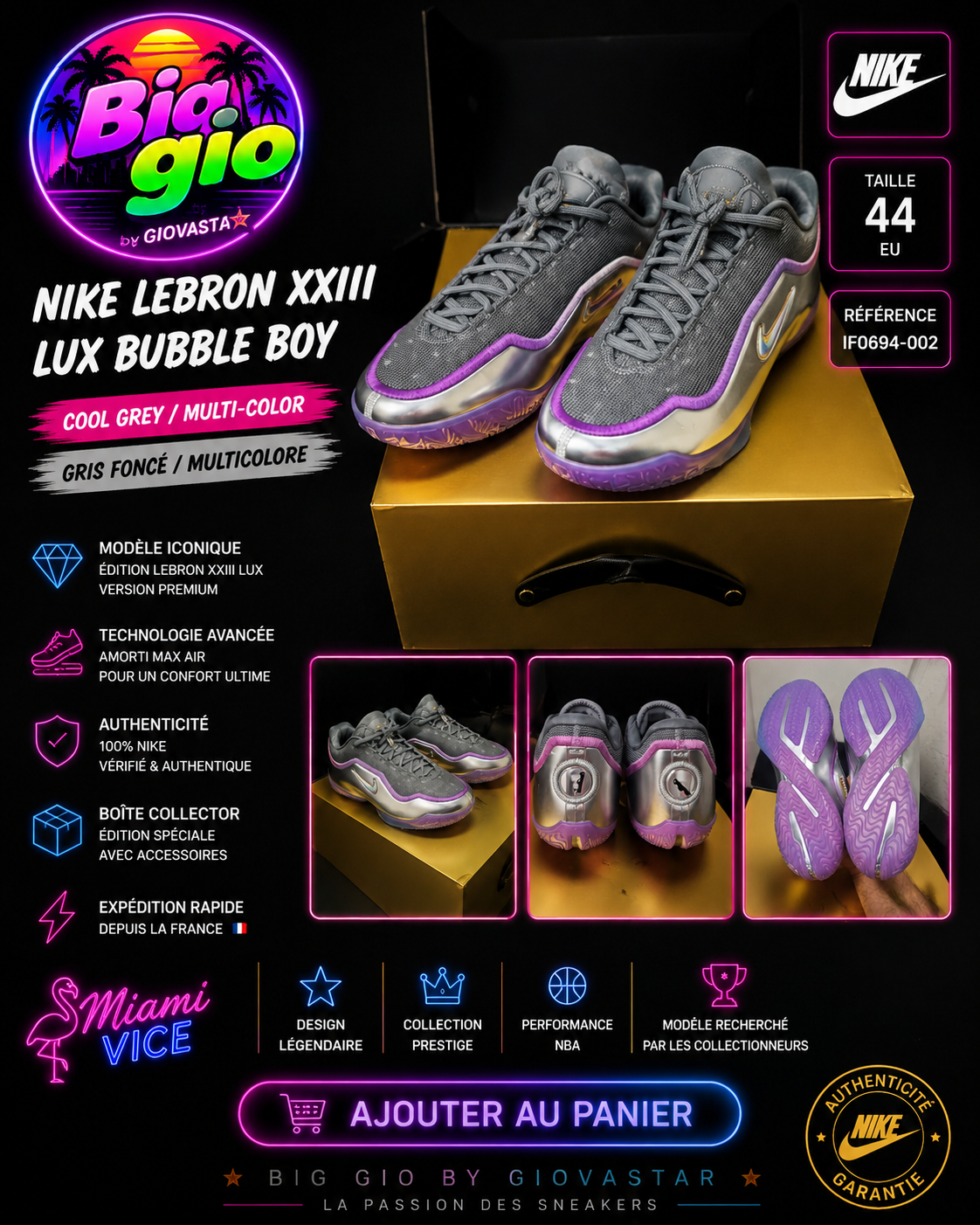 Nike LeBron XXIII Lux Bubble Boy neuve collector T44