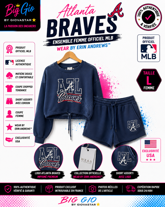 ensemble atlanta braves mlb wear by erin andrews femme L