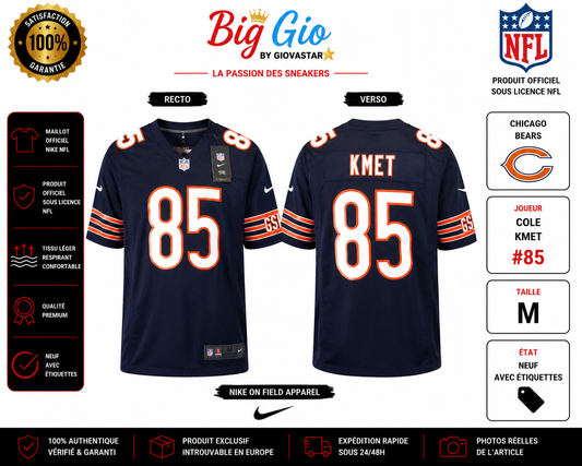 Maillot Nike NFL Chicago Bears Cole Kmet #85 M