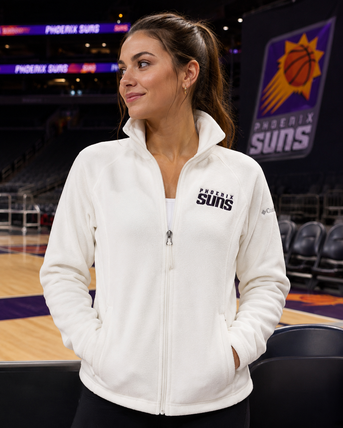 Polaire Columbia Phoenix Suns NBA blanche femme S officielle