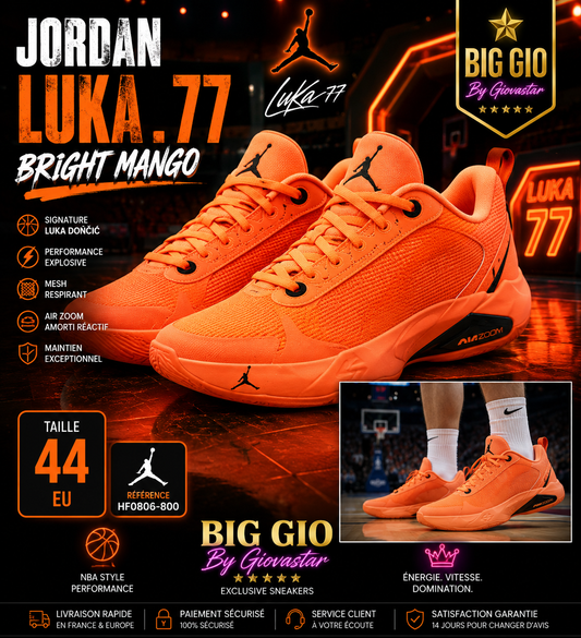 🏀🍊 Jordan Luka .77 Bright Mango – L'une des Colorways les Plus Explosives de l'Année ⚡🔥 Taille 44 EU