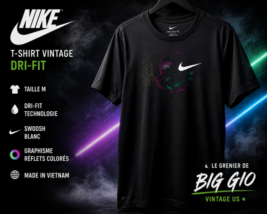 T-shirt Nike Vintage Dri-FIT Noir Logo Swoosh – M