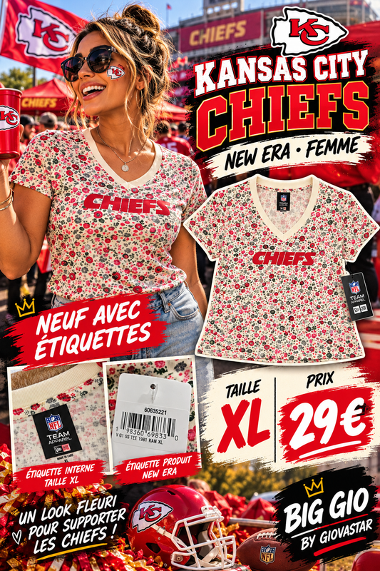 Kansas City Chiefs New Era femme XL fleuri – 29 €