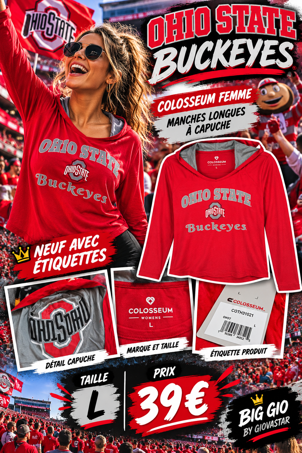 Visuel Ohio State Colosseum femme L 39 €