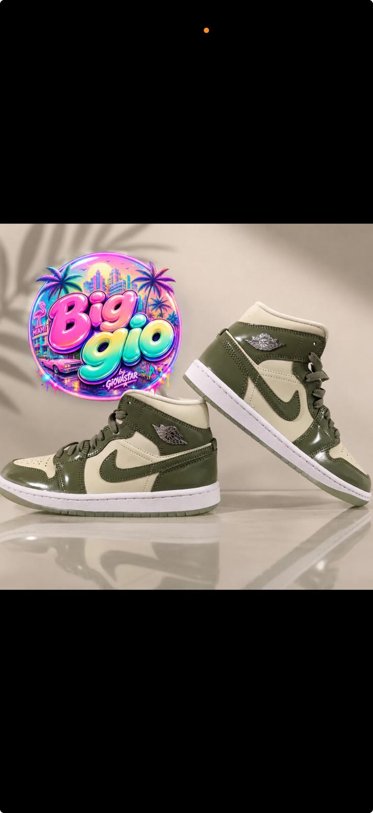 JORDAN 1 MID GLASS OIL VERT