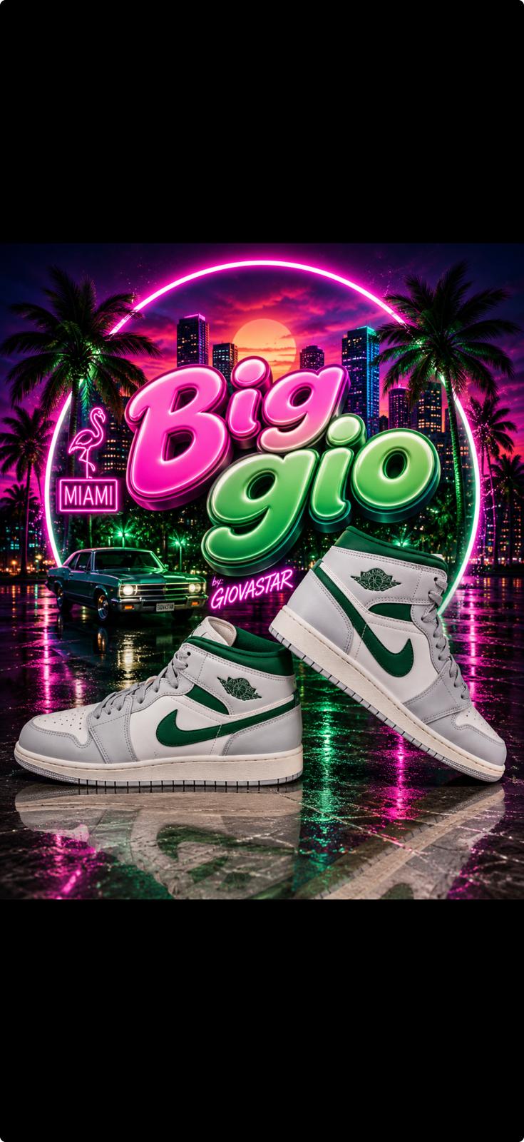 JORDAN 1 MID BLANC PUR PLATINUM PINE VERT